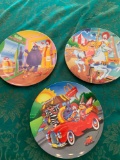3 plastic McDonald plates