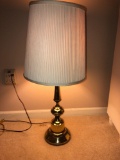 2 matching Brass lamp With pleated shade