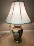 Ornate lamp with shade