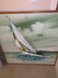 Canvas sailboat painting