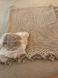 Vintage Crochet table cloth and doilies