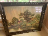 Picture with wooden frame