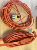 2 Orange extension cords