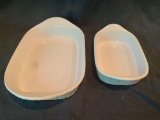 2 Corning Ware stone ware casserole dish