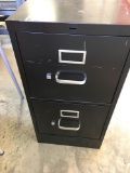 Metal two drawer file cabinet