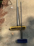2 heavy duty brooms
