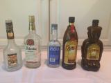 Empty liquor bottles