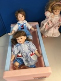 Today?s Kid Rocking Bed w/ three dolls
