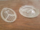 2 Glass Divided Dishes