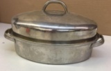 Metal Roasting Pan w/ lid and rack