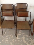 4 folding card table chairs