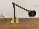 Brass plated desk lamp