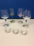 Stem glasses, condiment dishes