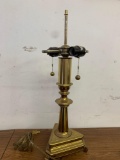 Brass triangle shaped lamp