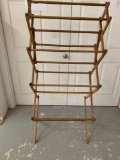 Vintage wooden drying clothes rack