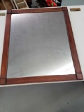 Hanging Mirror with Wood Frame