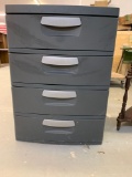 Sterilite plastic 4 drawer cabinet