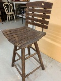 Wooden bar stool