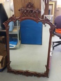 Hanging Mirror with Wood Frame