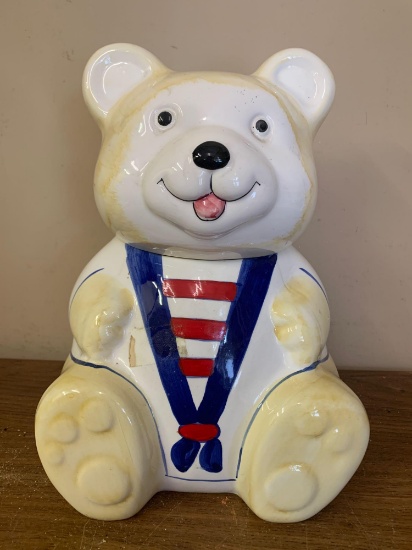 Sailor bear cookie jar