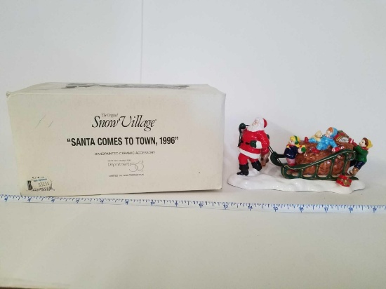 The Original Snow Village - Department 56 "Santa Comes To Town, 1996"