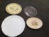 4 vintage platters