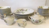 8 place set dishes w/sugar bowl, creamer and 1cup