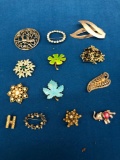 13 vintage pins