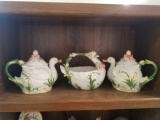 Home Accents Swan Basket and Containers with Lids