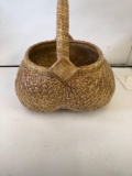 Ceramic Basket and Glass Vase