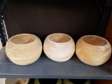3 Janco Pottery Flower Pots