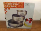 3 Springform Cake Pans