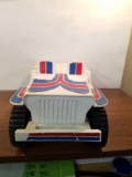 VINTAGE EMPIRE G.I. JOE RED, WHITE, and BLUE JEEP - 1973