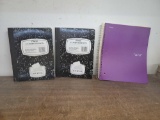 Spiral Notebook and 2 Composition Notebooks
