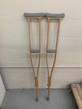 Wooden crutches lot