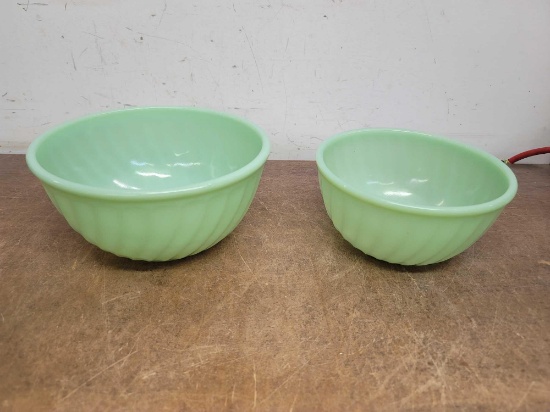 2 Fire-King Glass Mixing Bowls