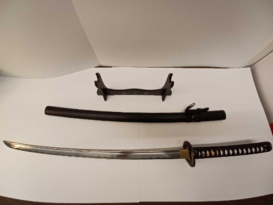 40 Inch Samurai Sword w/ Sheath and Display Stand