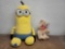 Stuffed Kevin Minion and Stuffed Teddy Bear