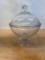 Large Glass Candy Dish with Lid