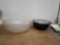 Plastic Bowl With Lid and Large Plastic Mixing Bowl
