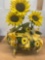 Sunflower Flower Arrangement in Tin Planter