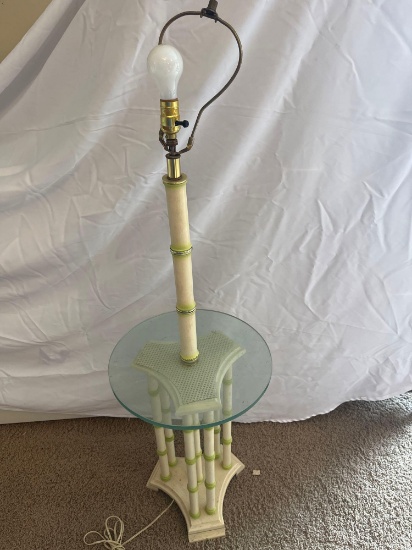 Floor Lamp with Glass Table