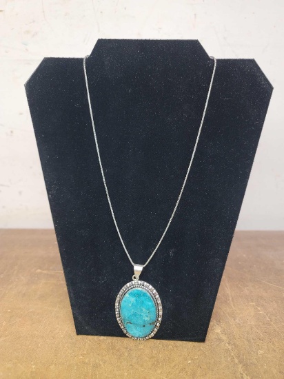 German Silver Pendant Necklace