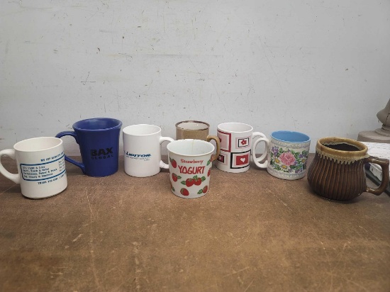 7 Coffee Cups and 1 Yogurt Cup