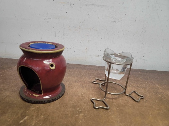 Candle Holder and Tea Light Candle Wax Melter
