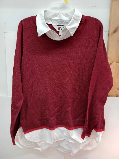 Two-Fer Sweater Shirt by EV1