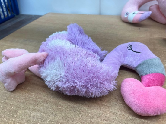 2 Flamingo Stuffed Animals