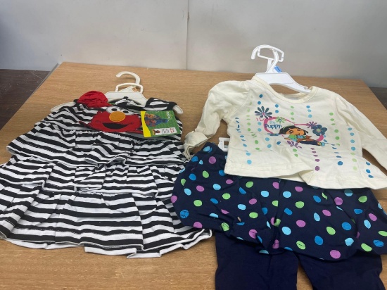 Sesame Street 6/9 Months Outfit/ Dora Infant Girls 18 Month