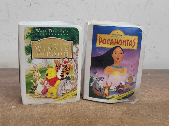 McDonalds 1995 and 1996 Happy Meal Disney Video Masterpiece Winnie The Pooh and Pocahontas