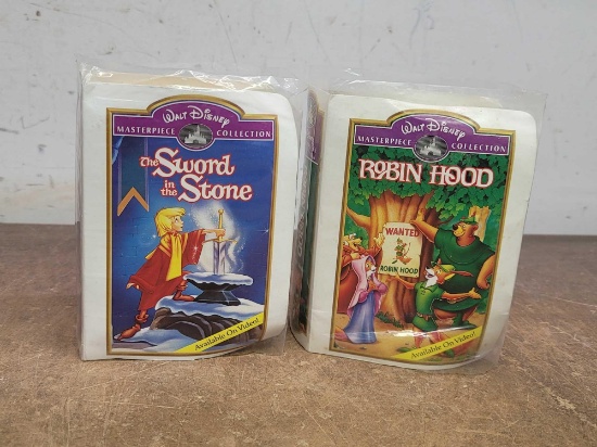 McDonalds 1995 Happy Meal Disney Video Masterpiece The Sword in the Stone and Robin Hood